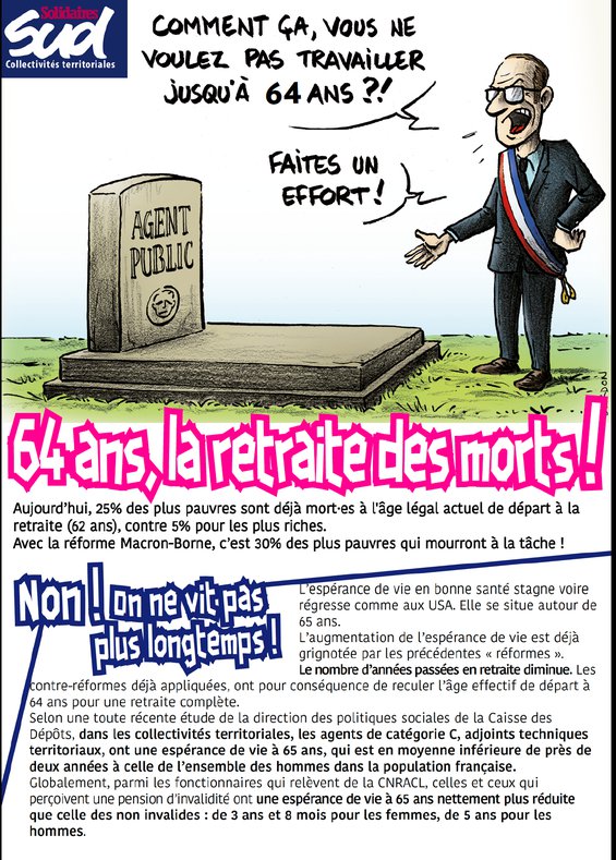 64 ans, la retraite des morts !