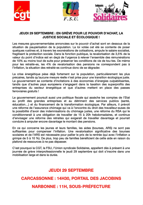 Tract unitaire 29 septembre