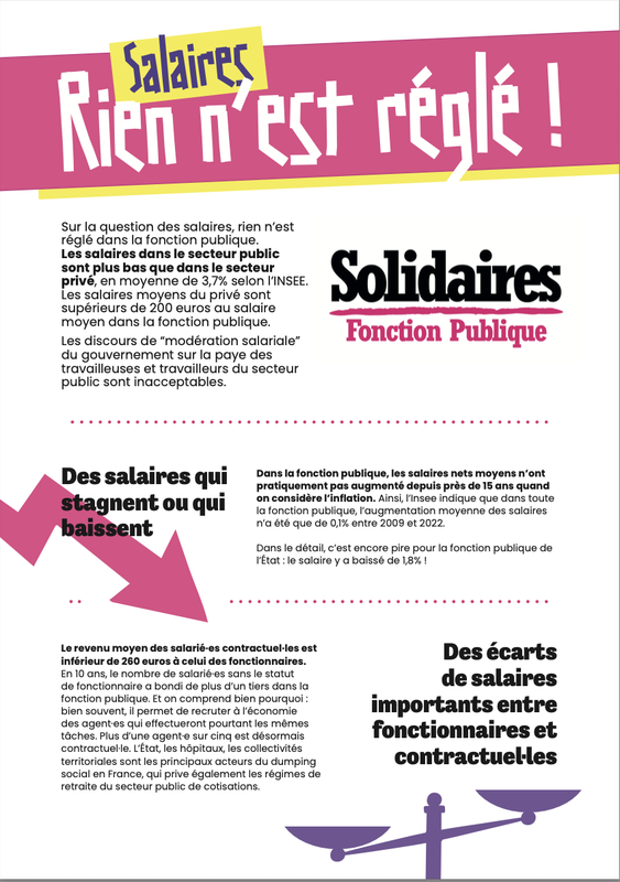 Salaires : rien n’est réglé !