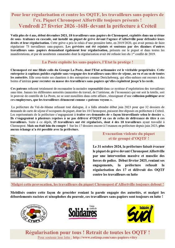 Tract Chrono vendredi 27 février 2026