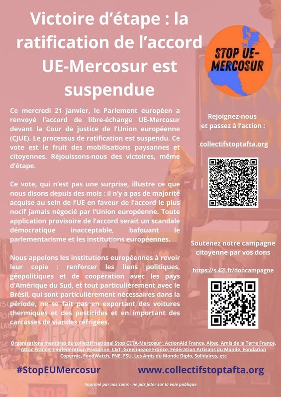 Victoire d'étape Mercosur