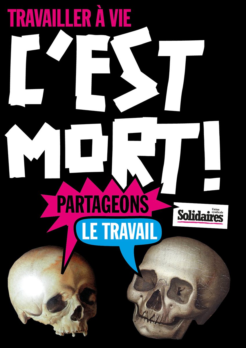 Visuel Travailler à vie, c'est mort !