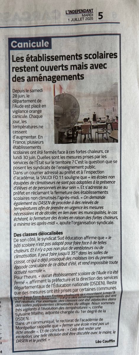 canicule 11 PRESSE