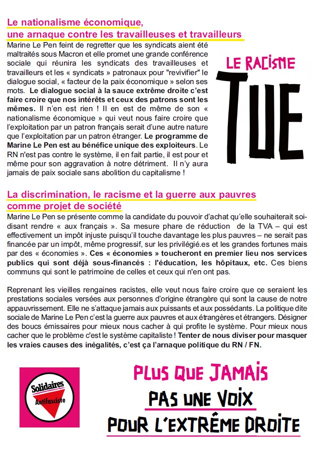 escroquerie sociale de Marine LE PEn 2