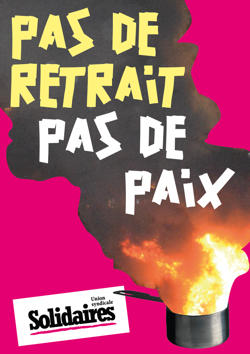 visuel, casserole en feu, pas de retrait, pas de paix