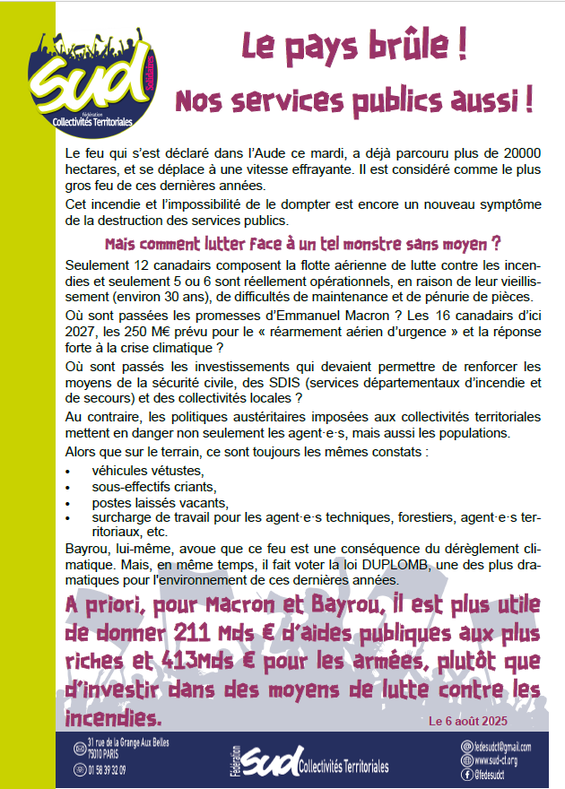 le pays brûle
