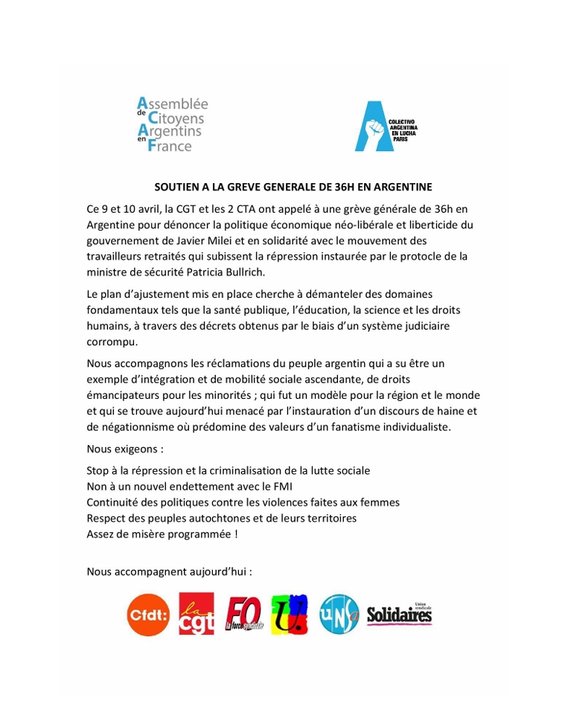 soutien gréve